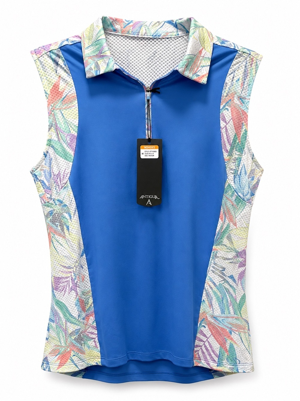 NWT Antigua Atlantis Desert Dry Sleeveless Golf Polo Medium